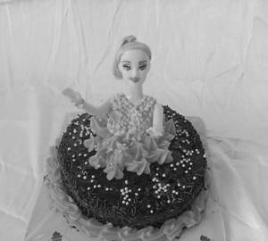 Barbie Doll Theme Cake Dutch Truffle [500 grams]