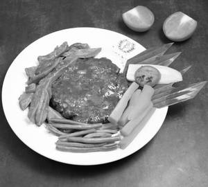 Mutton Ham Burger Steak Sizzler