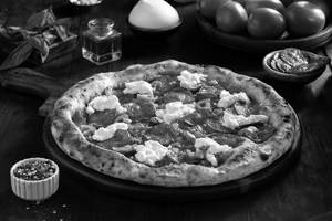 Italian - Pizza Marinara with Pepperoni, Burrata, Jalapeno & Olive Oil