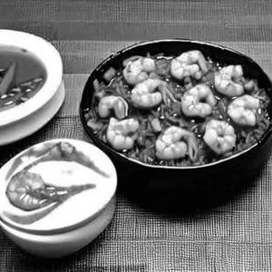 Prawns Manchurian Fried Rice 