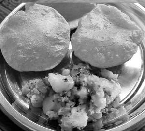 Poori Bhaji with Curd