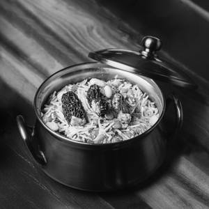 Seasonal Vegetable & Gucchi Pulao Raita