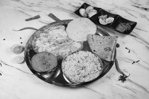 Jeera Rice Dal Omlette Chapati