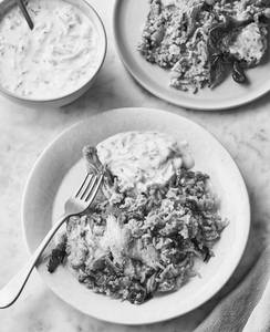 Chicken biryani with raita