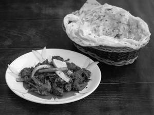 Porotta + beef fry