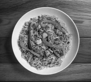 Veg  garlic fried noodles /chow
