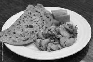 2 plain paratha+jeera aloo