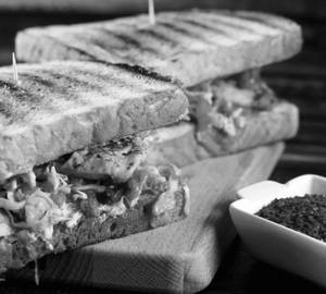 Egg Chicken Cheese Grilled Sandwich