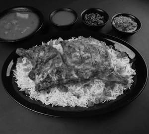 Chicken Al Faham with Rice and Salad
