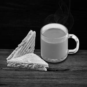 Pepper Mushroom Sandwich + Ginger Chai/chai/kaapi