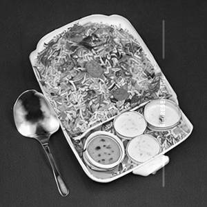 Veg Biryani & Fruit Salad      