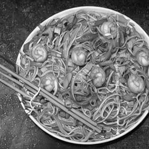 Mixed Hakka Noodles (chicken & Prawns)