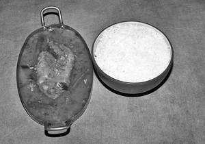 Chepala Pulusu With Plain Rice