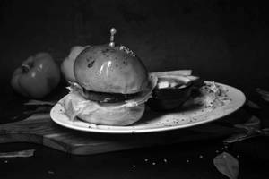 Tandoori Chicken And Cheese Burger