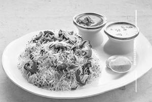 Mushroom biryani