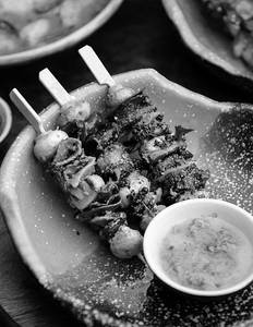 Garlic Butter Mushrooms On Skewer