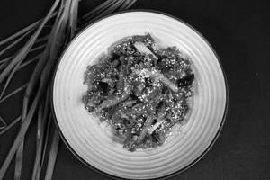 Traditional Crispy Lamb With Spring Onion And Bell Peppers