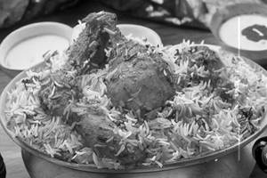 Chicken fry piece biryani
