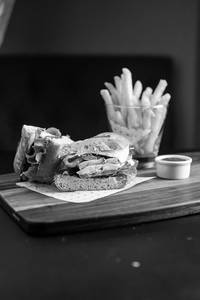 English Vegetables Focaccia Sandwich With Sun-dried Tomatoes