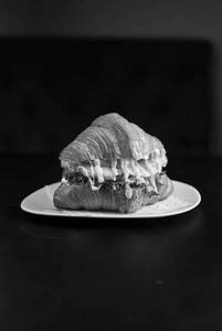 Crispy Fried English Vegetable Croissanwich With Corn & Mayo