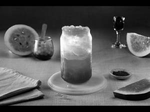 Water Melon Iced Tea with Bubbles