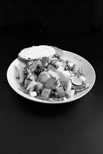 Seasonal Cold Fruit Salad With Fresh Herbs And Candied Walnuts