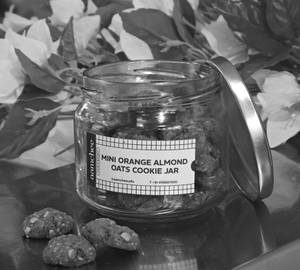 Mini Orange Almond Oats Cookie Jar  (100 Gm)
