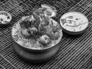 Hyderabadi Prawns Biryani