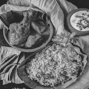 Donne Biryani Rice and Chicken masala