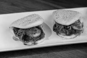 Hoisin Pickle Pork Belly Sesame Steam Buns
