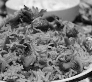 Mushroom Dum Biryani