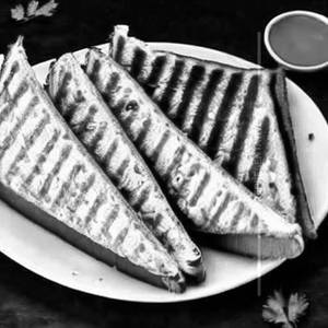 Cheese Aloo Matar Toast Sandwich