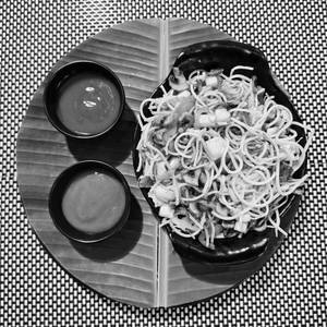 Paneer mushroom noodles