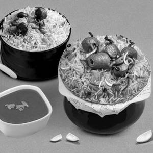 Mushroom Cheese Biryani