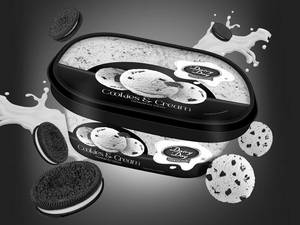 Cookies & Cream Premium Ice Cream Tub 500ml