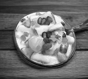 Fruit Salad Custard with  Ice Cream