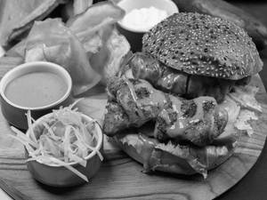 Thai Red Curry Fried Chicken Burger