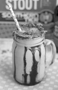 Double Chocolate brownie creation milkshake