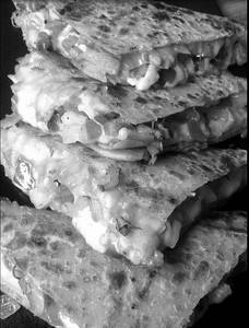 Cheese Tomato Capsicum Pocket Parantha