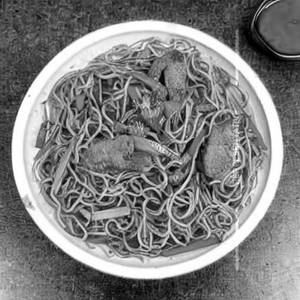 Mutton Pan Fried Noodles