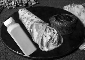 Malai Paneer Tikka Roll + Chocolava Cake + Hazelnut Cold Coffee