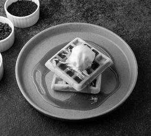 Belgian Waffle With Pancake Syrup