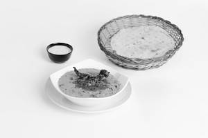 Dal Khichdi With Tadka With Roasted Papad