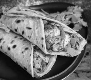 Single egg double chicken roll