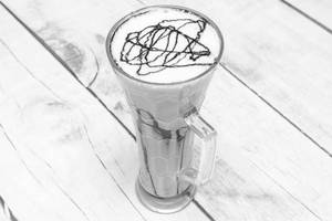 Cold coffee with ice cream