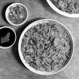 Manchurian fried rice half