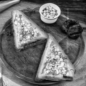 Mushroom Corn Cheese Grilled Sandwich