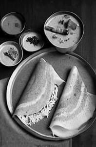 Green Garlic Paneer Dosa