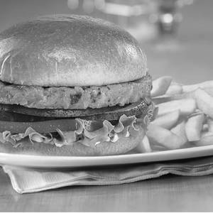 Veg Burger With Fries