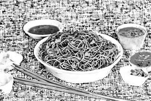 Egg manchurian noodles